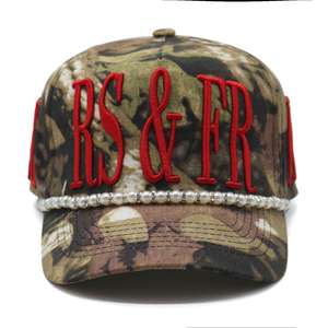 High Quality Design Your Own logo Leather Strap 5 Panel Curved Brim <b>Camo</b> Baseball <b>Cap</b> - Product Image 1