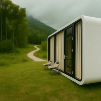 Maison conteneur hôtelière commerciale préfabriquée, capsule triangulaire à deux étages, mini-entrepôt en forme de pomme