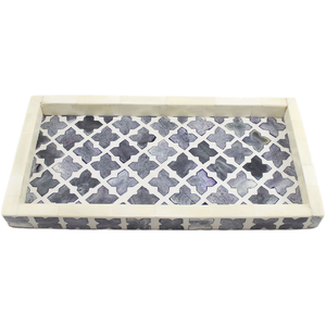 Bandeja DE SERVICIO DE MADERA personalizable, Material de hueso de resina, incrustaciones de perlas madre para uso sostenible, restaurantes, hoteles - Product Image 3