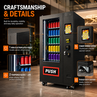 Ouruoxi Groothandel Grote Touchscreen QR-code Munt- en Creditcard Betaalautomaat Merken voor Drankjes en Snacks Bedrijfsconcept