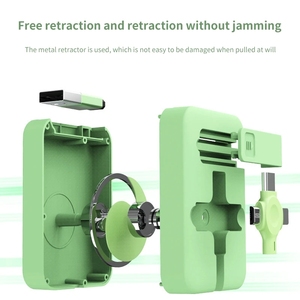 สายชาร์จยูเอสบีแบบยืดหดได้3ใน1พร้อมแท่นวางโทรศัพท์ในตัวขนาดกะทัดรัดและสะดวกสบาย - Product Image 5