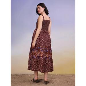 Robe longue sans manches à col carré cachemire pour femmes - Product Image 4