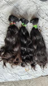 Cabello Humano Remy Natural Ondulado Indio Virgen de Alta Calidad de 24 Pulgadas, Extensiones de Trama Doble a Máquina, Negro Natural, de Una Sola Capa - Product Image 3