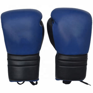 <b>Top</b> Selling 10oz Professional Boxing Gloves Customizable High Quality <b>Leather</b> Lace-up Design Hand Grips for Martial Arts - Product Image 3