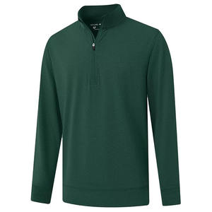 Men's <b>Golf</b> Quarter Zip Pullover <b>Long</b> <b>Sleeve</b> Sweatshirt Wholesale Heather Performance Mock Neck for Winter - Product Image 1
