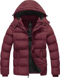 Chaqueta acolchada ligera y resistente al agua para hombre, abrigo de invierno con capucha, chaqueta acolchada cálida, abrigo grueso de algodón - Product Image 2