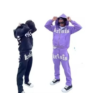 2024 moda personalizada lágrima invierno al aire libre abrigo de lana Sherpa chaqueta tejida bolsillo grueso cremallera completa hasta chaqueta de gran tamaño para hombres - Product Image 1