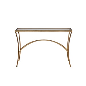 <span class=keywords><strong>Table</strong></span> <span class=keywords><strong>Console</strong></span> à la mode avec dessus en verre et cadre en métal taille personnalisée fournitures d'usine directes meubles indiens à vendre