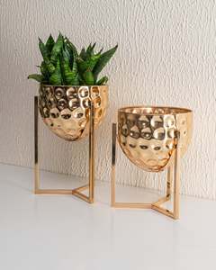 Maceta de metal de diseño martillado hecho a mano de la mejor calidad para restaurante Hotel uso doméstico en precio al por mayor - Product Image 4