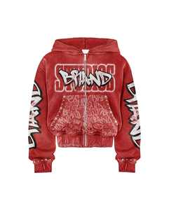 ชุดวอร์มโอเวอร์ไซส์ผ้าฝ้ายเทอร์รี่ซักได้สำหรับผู้ชายชุดวิ่งแบบมีฮู้ดกางเกงขาสั้นผ้า100% ออกแบบได้ตามต้องการ - Product Image 4