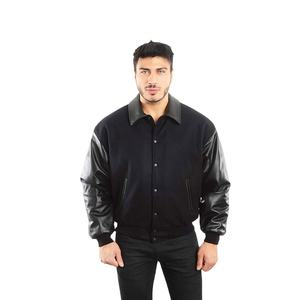 High Quality Custom Kids Baseball Jacket OEM Wholesale Fashion Classic Bomber Varsity <b>Coat</b> Winter Leather <b>Fur</b> Decoration Boys - Product Image 1