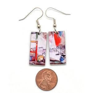 Boucles d'oreilles élégantes en résine transparente de haute qualité avec des pétales pressés à l'intérieur pour les mariages et les soirées au prix le plus bas - Product Image 4