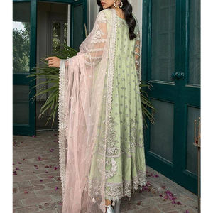2025 traje Salwar Kameez traje de gasa indio paquistaní diseñador vestido boda tela colección venta vestido - Product Image 2