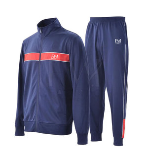Ensemble coupe-vent à fermeture éclair avec doublure en polaire respirante et à séchage rapide pour hommes, vêtements de rue en deux pièces pour le jogging d'hiver - Product Image 1