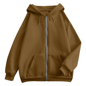 Streetwear Hoodie <b>Men</b> Zipper Style Cotton <b>Fleece</b> Oversized Zip Up Hoodie Winter <b>Jogger</b> Set With Kangaroo Pocket - Product Image 1