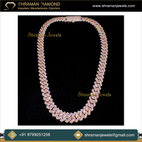 Chaîne de collier Miami Cuban Link personnalisée en argent 925 plaqué rhodium avec diamants Moissanite, 18,5 mm, 22 pouces, pour rappeur, cadeau de fiançailles Hip Hop