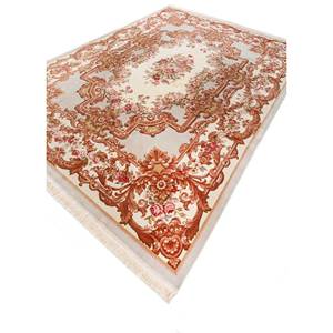 Alfombras de Lana Anudadas a Mano en Rojo y Naranja Pechino, Diseños Florales y Abstractos en 3D, Alfombras Rectangulares de Viscosa para Pasillos y Habitaciones-Pae-6049 - Product Image 2