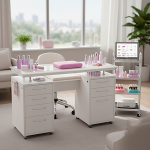 Mesa de Manicura W2000xD800xH850mm con Tablero de Resina Melamínica de GEWA - Product Image 3