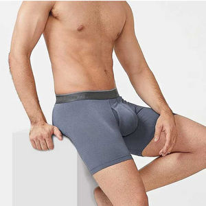 Calzoncillos bóxer de algodón personalizados para hombre 2025 de alta calidad OEM transpirable de cintura media cómoda ropa interior de moda de talla grande para hombre - Product Image 3