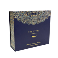 Boîte cadeau rigide de luxe classique noire grande boîte de présentation magnétique pour emballage de caviar avec insert en mousse noire