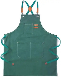 Thick Canvas Crossed Shoulder Strap Polycotton <b>Apron</b> Waterproof and Oil Resistant <b>Kitchen</b> Cooking <b>Apron</b> Gardening <b>Apron</b> - Product Image 5