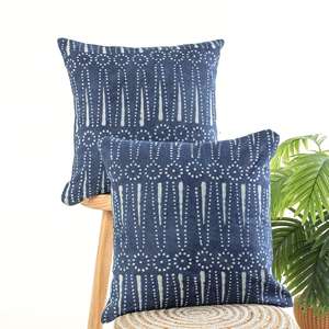 High Quality Soft Cotton Indigo Cushion Cases Hand Block Printed <b>for</b> Home & Hotel Use Comfortable <b>Bed</b> Sofa Cushion Covers - Product Image 6