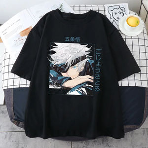 Camiseta Unisex Casual de Jujutsu Kaisen con Estampado de Gojo Satoru, Top Deportivo de Verano de Manga Corta para Correr para Hombre y Mujer - Product Image 1