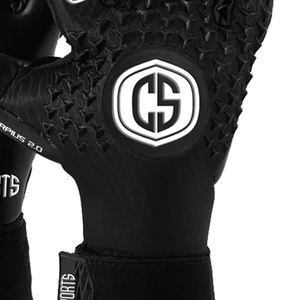 Guantes de Fútbol Juveniles, Corte Híbrido, Totalmente Negros, Guantes de Portero con Zona de Golpeo de Silicona 3D - Product Image 3