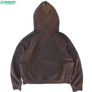 Ventes en gros de sweats à capuche unisexes de haute qualité, en molleton 100% coton/french terry, de différentes couleurs, pour le streetwear - Product Image 6