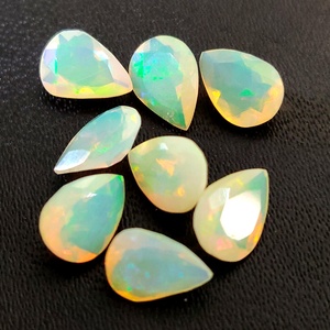 Corte de pera de ópalo etíope Natural 4x6mm facetado-suelto corte de pera de ópalo etíope piedra preciosa excelente calidad multifuego - Product Image 5
