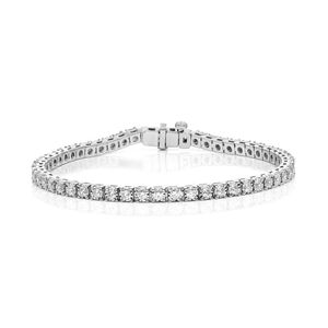 Bracelet tennis en diamant rond, design miracle - Product Image 1