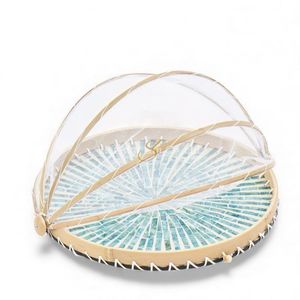 <b>Round</b> Mother of Pearl Food <b>Cover</b> Natural Shell Handmade For Food Protection <b>Table</b> Serving And Decorative Display From Vietnam - Product Image 5