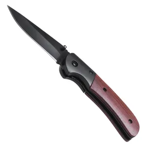 Coltello Tascabile Personalizzato Rortex in Acciaio Inossidabile con Manico in Legno, Facile da Trasportare, EDC per Uso Quotidiano - Product Image 1