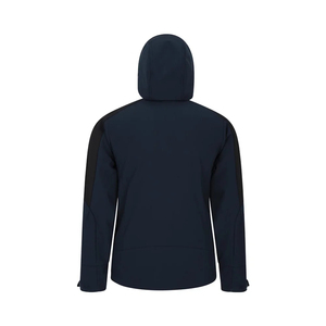 Vente en gros d'usine, veste softshell réversible à capuche personnalisée 100% polyester, fermeture éclair, séchage rapide, respirante, imperméable, pour l'extérieur - Product Image 3