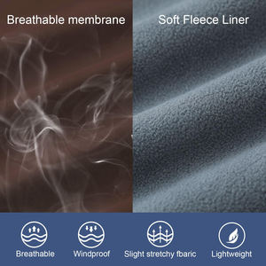 Vestes d'extérieur de qualité tendance Veste softshell à manches longues coupe-vent respirante avec logo personnalisé pour hommes - Product Image 6