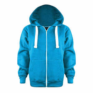 Premium Neon Green Zip Up Hoodie Blue Zipper Unisex Cotton <b>Sweatshirt</b> High MOQ Bulk Wholesale USA <b>UK</b> EU Market - Product Image 1