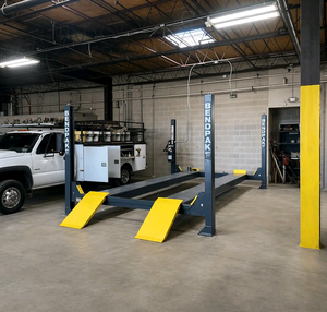 Elevadores de alineación de cuatro columnas para vehículos pesados con placas deslizantes y placas giratorias para servicio integral de ruedas, disponibles para la venta - Product Image 6