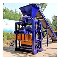 Machine semi-automatique QTJ4-35B2 pour la fabrication de blocs et de briques en béton, machine à fabriquer des pavés
