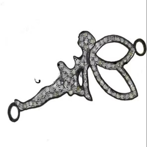 Connecteur diamant pavé ailé Red Mountain Gems avec découpe en argent sterling 925 taille 48x15mm pour la fabrication de bracelets - Product Image 3