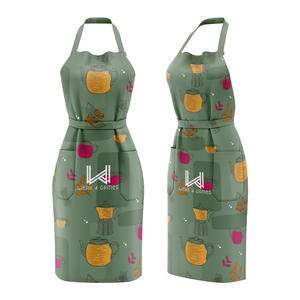 Personalized Sleeveless <b>Kitchen</b> <b>Apron</b> Bib Soft Lightweight Durable Reusable Breathable Eco Friendly Fashionable Custom Logo - Product Image 4