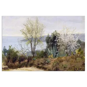 C. Zacho Sea Bay Montañas Azulejo Mural Cocina Baño Pared Mural Backsplash Mármol Material cerámico - Product Image 1