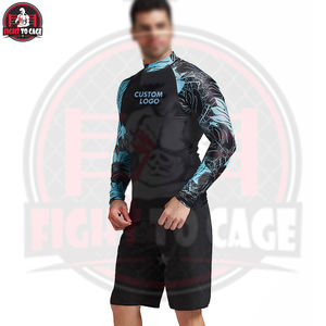 Nouveau rashguard 2026 élégant, protection solaire, logo personnalisé, impression par sublimation, séchage rapide, manches longues, pour entraînement MMA, 220g - Product Image 3
