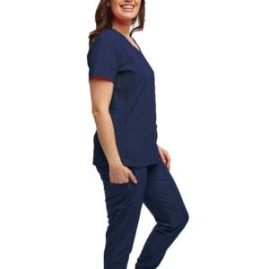 Stylish Unisex Winter Hospital Uniform Set Breathable Spandex Scrub Lace-up Shirt Pant Convenient Woven Custom Colors & Sizes - Product Image 3