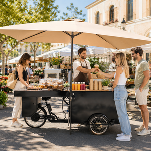 Tricycle inversé personnalisé Etodevice, chariot alimentaire mobile, vélo de vente de café pour les affaires de rue - Product Image 1