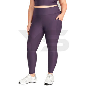 Pantalon de fitness de gymnastique taille haute avec logo personnalisé pour femmes, pantalon de yoga long à séchage rapide, leggings décontractés de couleur unie respirants - Product Image 4