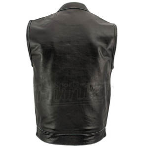 Chaleco de cuero de moto profesional para hombre, tela genuina de invierno disponible en todos los tamaños, diseño de colores, chaleco de cuero de moto - Product Image 3