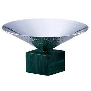 Support de bol en résine en métal vert argenté classique pour servir des fruits secs Dates hôtel maison Table à manger décor alimentaire acheteur Commercial - Product Image 1