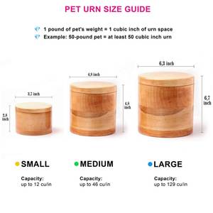 Wood Pet Urn For <b>Ashes</b> <b>Dog</b> Cat <b>Box</b> Personalized Cremation Casket Engraved Bespoke Small Medium Large - Product Image 5