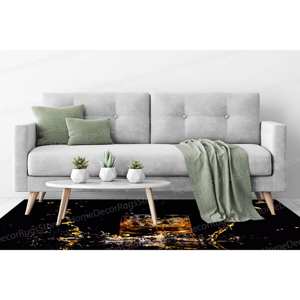 Tapis imprimé avec motif de verre à vin, moderne et épais pour la cuisine et le bar, tapis en chenille - Product Image 5