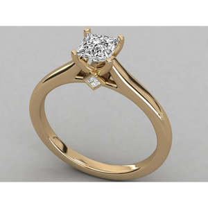 Bague solitaire en or 14 carats pour femmes avec diamant cultivé en laboratoire - Product Image 6